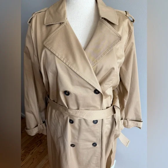 NWT Lane Bryant Tan Trench Coat - Women's Plus Size 22/24 - Picture 2 of 16
